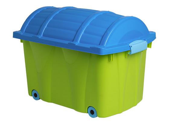 Aufbewahrungsbox Tresure - Blau/Grün, Kunststoff (58/37/40cm) - Homezone Aufbewahrungsbox Tresure - Blau/Grün, Kunststoff (58/37/40cm) - Homezone