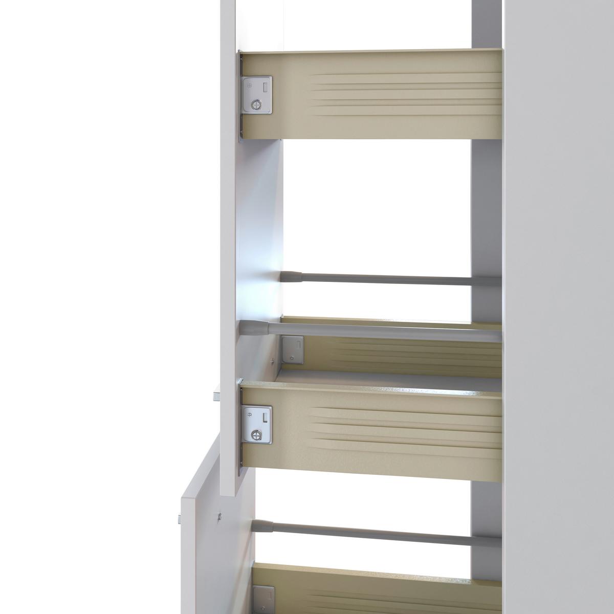Apothekerschrank Lucca Weiß B: 30 cm - Weiß, KONVENTIONELL, Holzwerkstoff (30/200/57cm) - FlexWell
