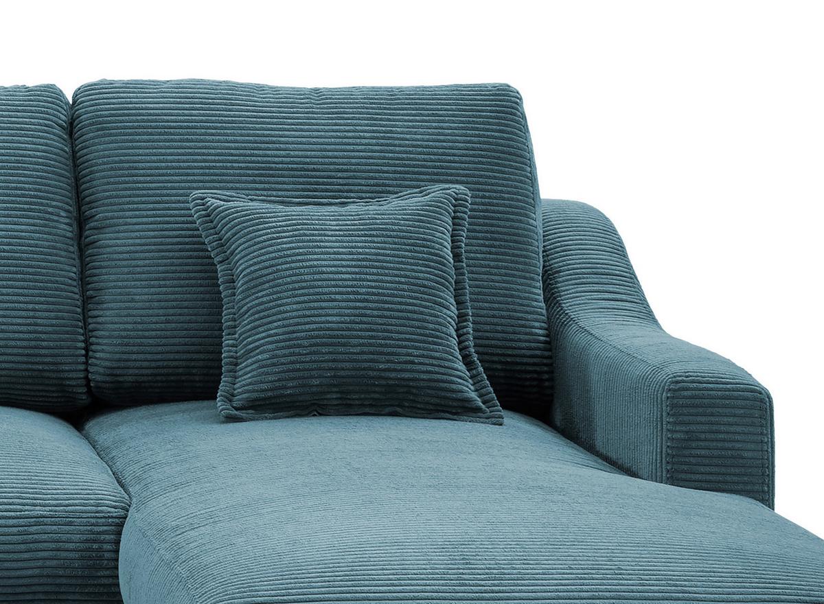 Wohnlandschaft Valentina - Petrol/Naturfarben, KONVENTIONELL, Textil (200/301/150cm) - P & B