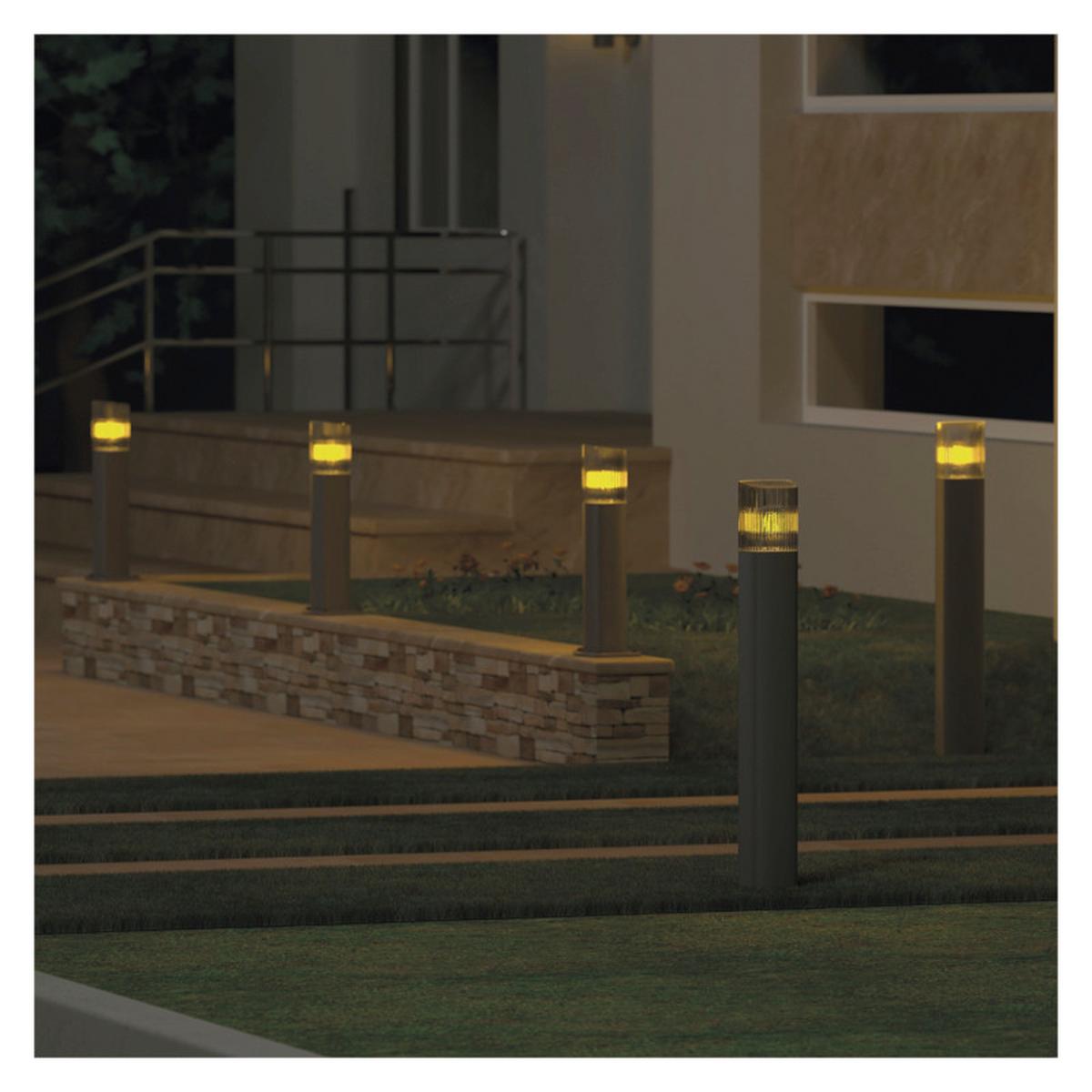 VONKAJŠIE LED SVIETIDLO LANA - antracitová, Modern, kov/plast