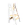 Lernturm Space Saving Weiss/natur - Naturfarben/Weiß, Basics, Holz (38/90/40cm)