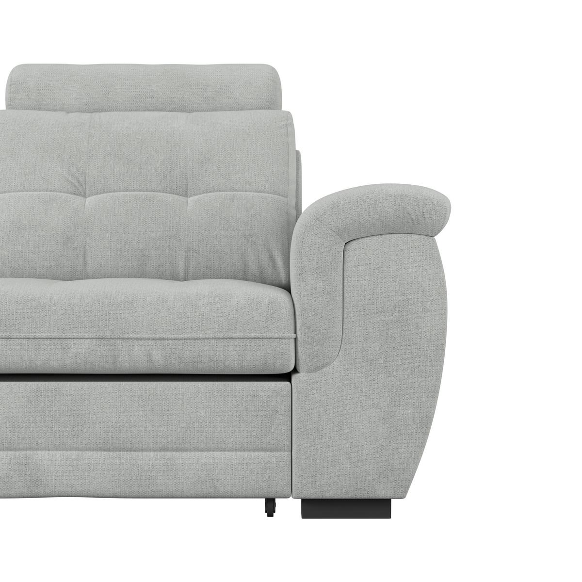 Ecksofa mit Schlaffunktion Falco new Grau 183x251 cm - Schwarz/Grau, KONVENTIONELL, Textil (183/251cm) - Ondega