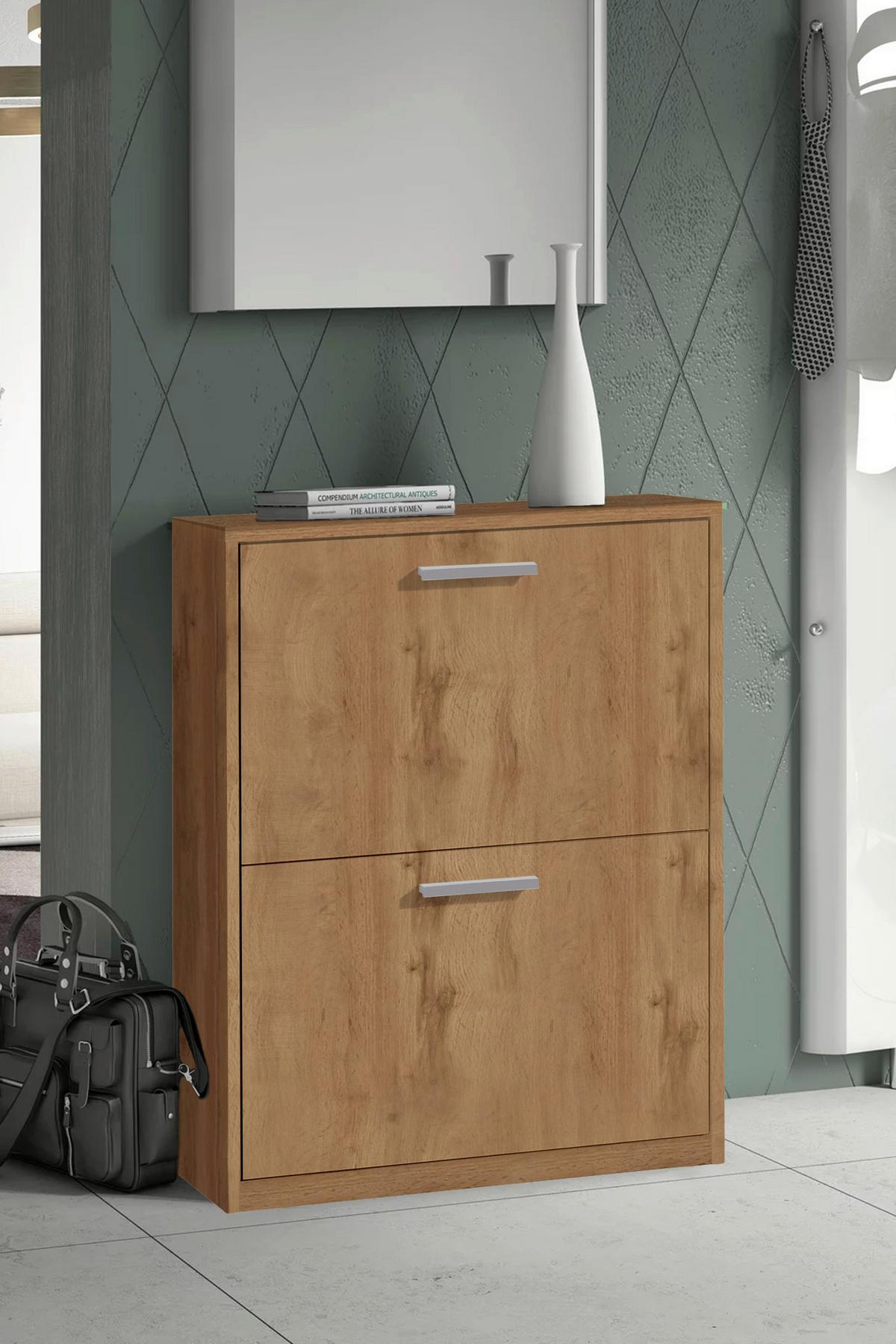 Cipősszekrény Tiger 2 64/82,4cm - Wotan tölgy, Konventionell, faalapú anyag (64/82,4/26cm)