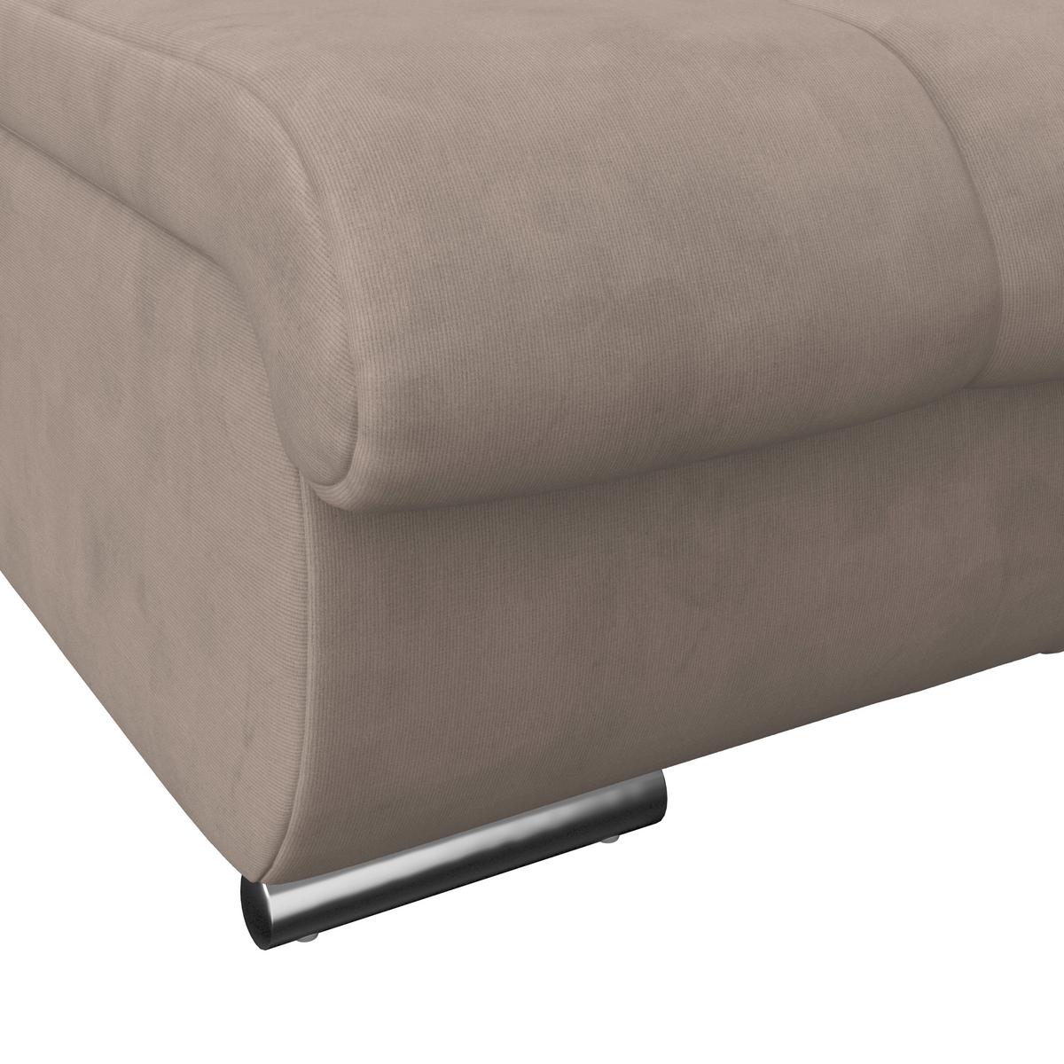 Hocker Multi - Chromfarben/Beige, MODERN, Textil (100/43/80cm) - Luca Bessoni