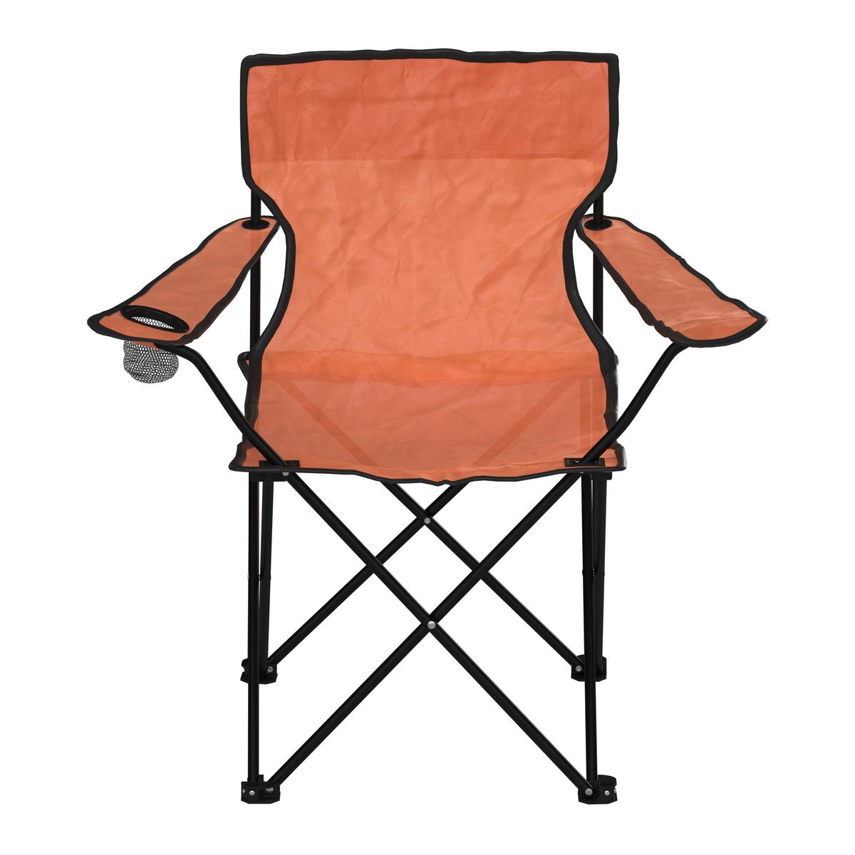 Campingsessel Luca - Rot/Schwarz, MODERN, Textil/Metall (80/80/51cm) - Ondega