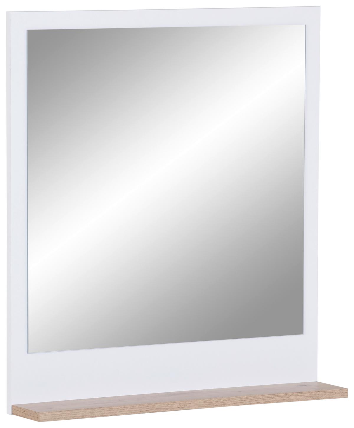 Badspiegel Bodo S579-Lus BxH 60x67 cm - Weiß, KONVENTIONELL, Holzwerkstoff (60/67/12cm)