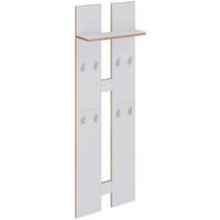Wandgarderobe Salia Weiß/honigeiche, B:57 Cm - Honigeiche/Weiß, Design, Holzwerkstoff (57/170/20cm) - MID.YOU