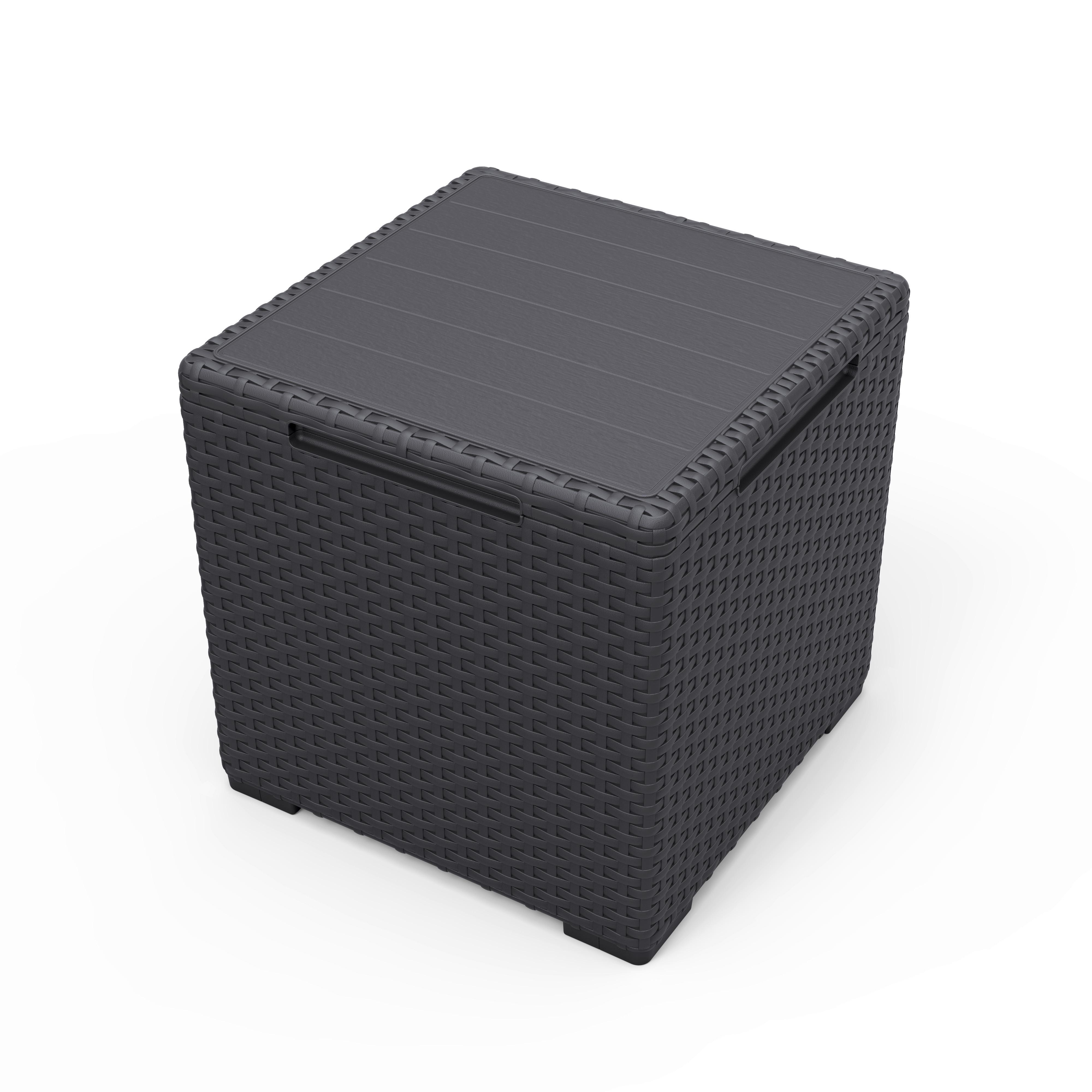 Aufbewahrungsbox Kunststoff 37x37x37 cm Graphitfarben - Graphitfarben, Basics, Kunststoff (37/37/37cm) - Keter