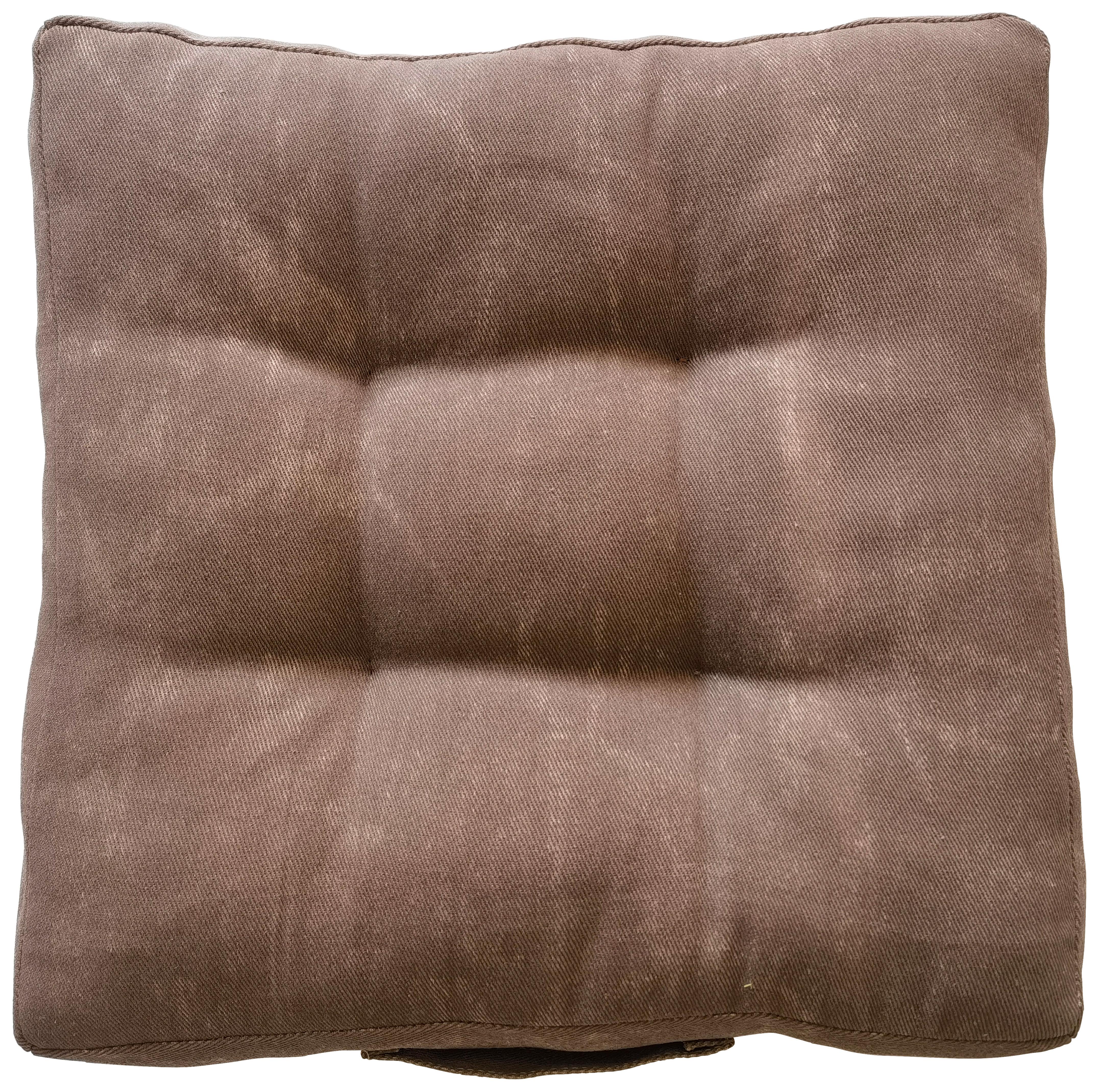 Sitzkissen Elsa Taupe 40x40 Cm Polyester - Taupe, MODERN, Textil (40/40/7cm) - Luca Bessoni