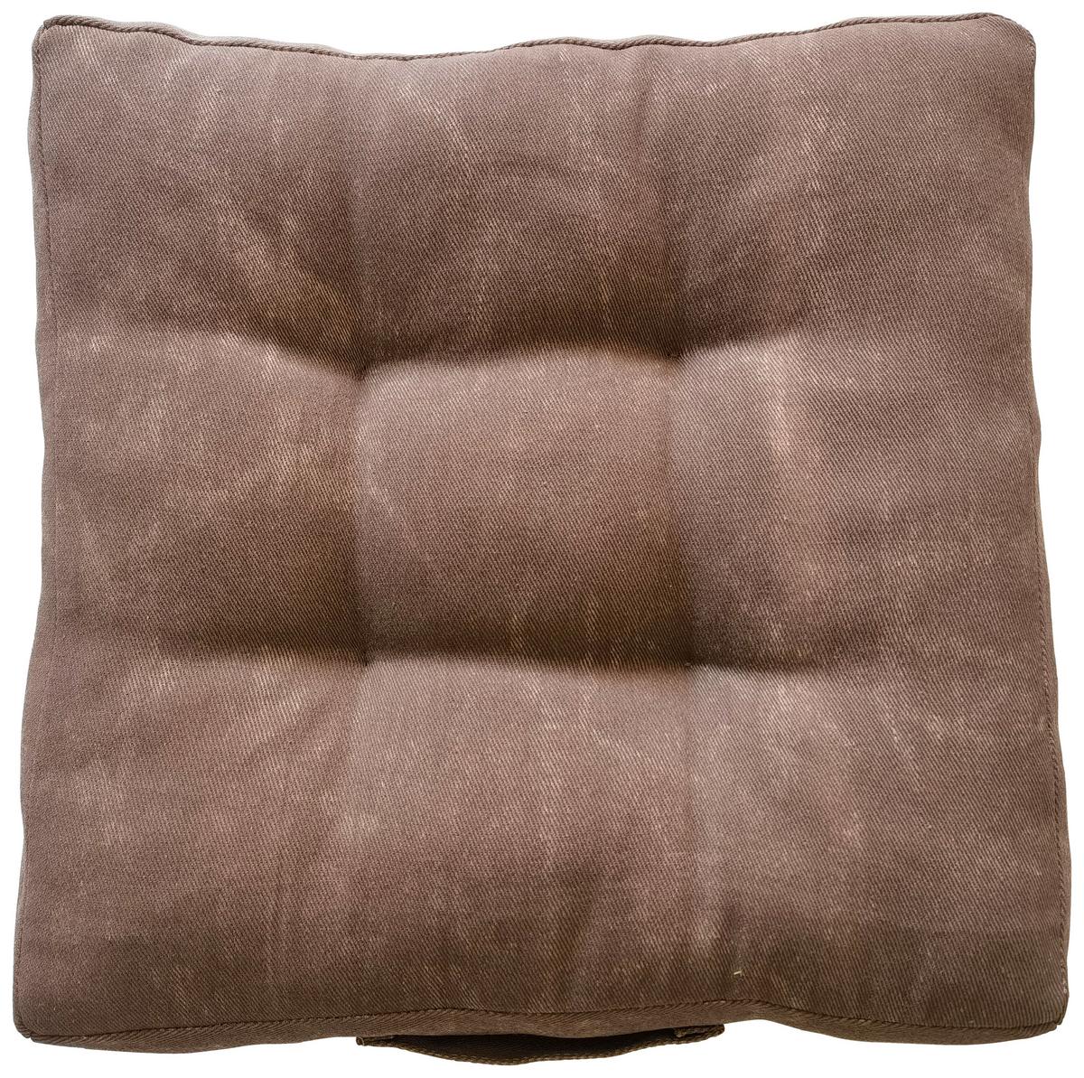 Sitzkissen Elsa Taupe 40x40 cm Polyester - Taupe, MODERN, Textil (40/40/7cm) - Luca Bessoni