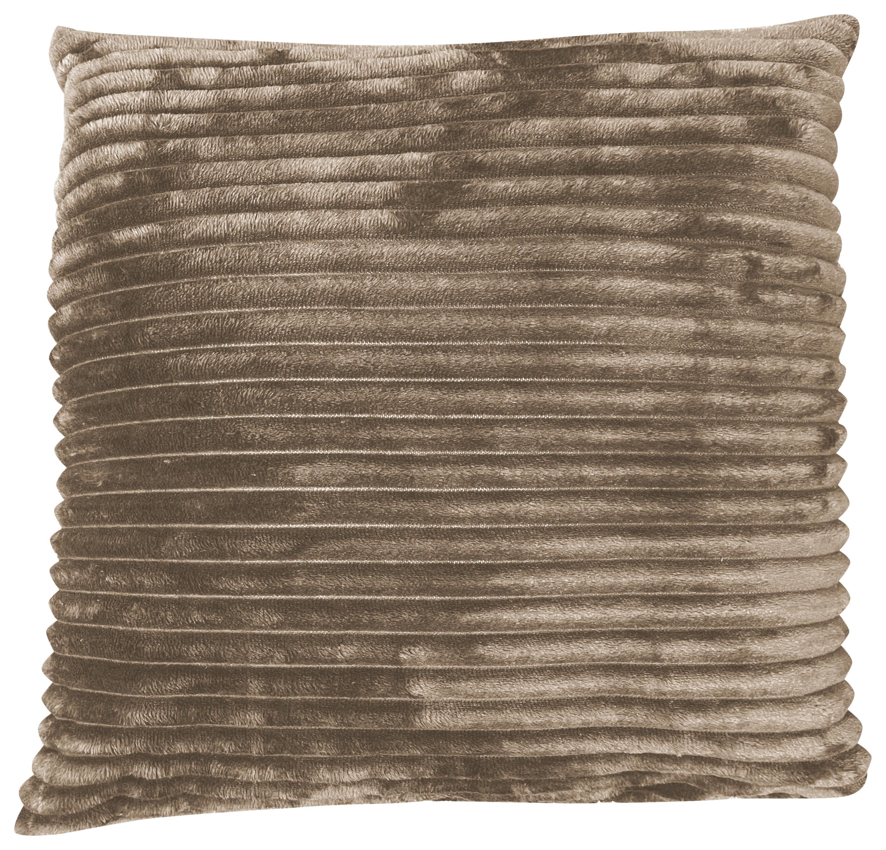 Zierkissen Sina 45x45 cm Polyester Taupe mit Zipp - Taupe, MODERN, Textil (45/45cm) - Luca Bessoni