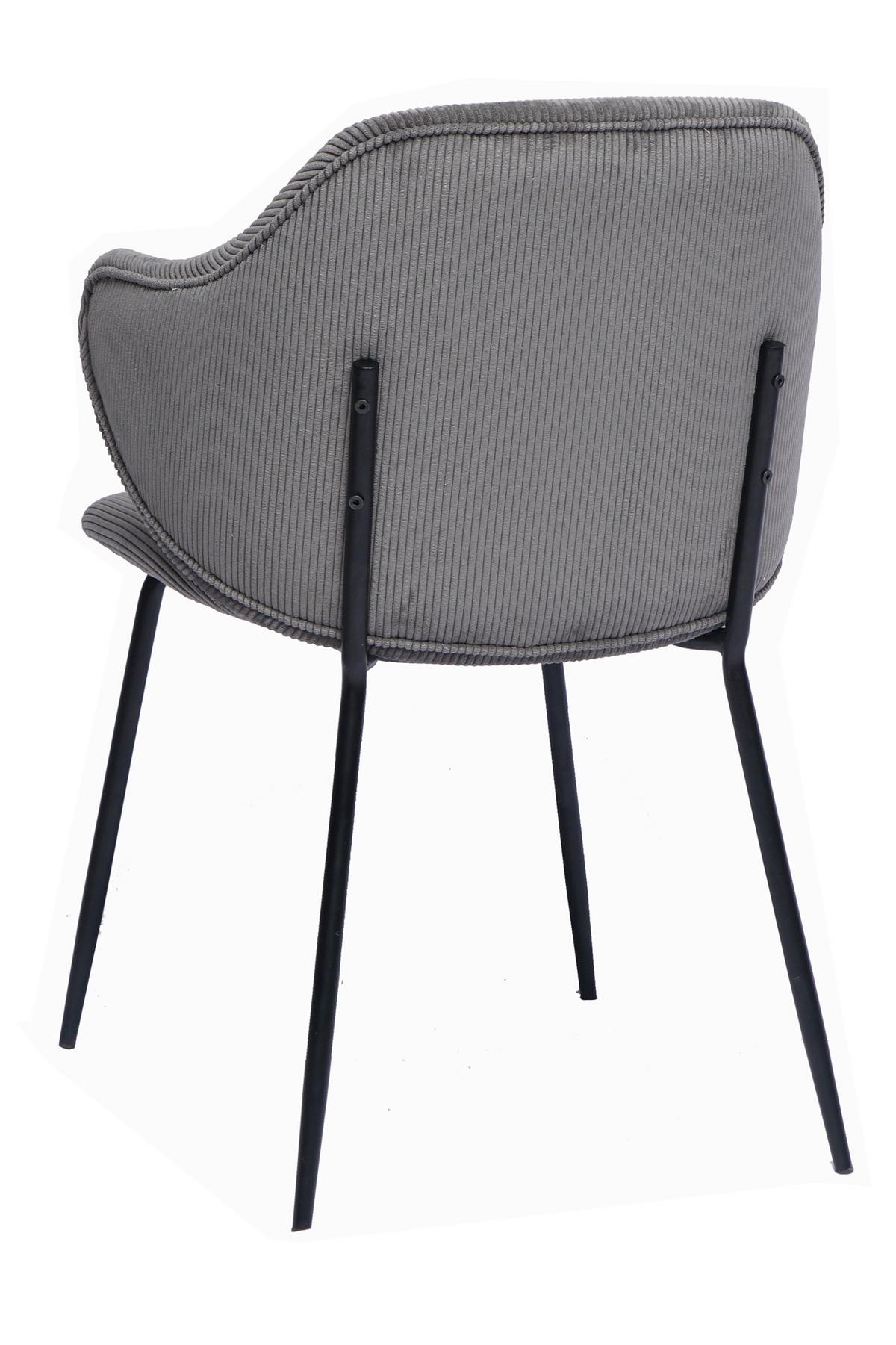 Armlehnstuhl-set Grau B: 54 Cm - Schwarz/Grau, MODERN, Textil/Metall (54/83/55cm) - Livetastic