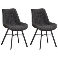 Stuhl-set Samuel - Schwarz, Design, Textil (53/87/63cm) - MID.YOU