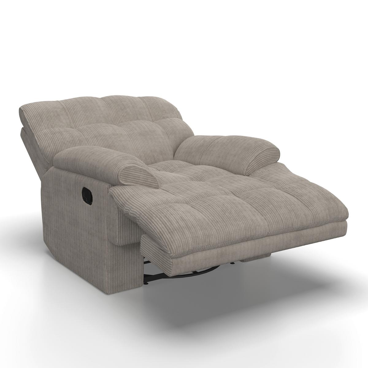 Relaxačné kreslo NATALIE, sivá - čierna/sivá, Modern, kov/drevo (98/94/106cm) - Bessagi Home