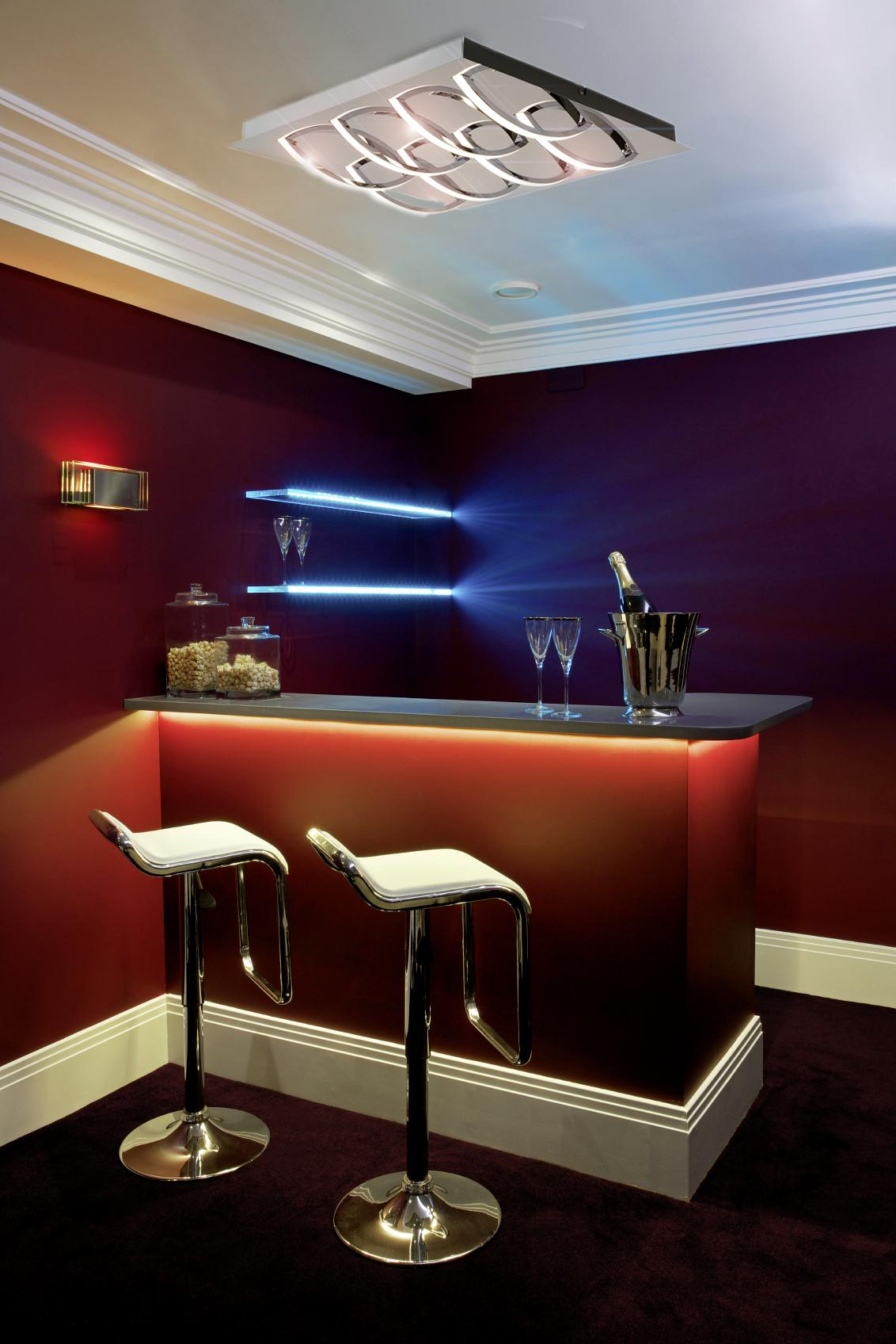 Led-deckenleuchte Mancheste L: 41 Cm Dimmbar - Chromfarben/Opal, Basics, Kunststoff/Metall (41/41/8,5cm) - Näve