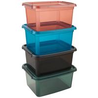 Aufbewahrungsdose Anita - Blau/Schwarz, Basics, Kunststoff (28/38/22,5cm) - Luca Bessoni