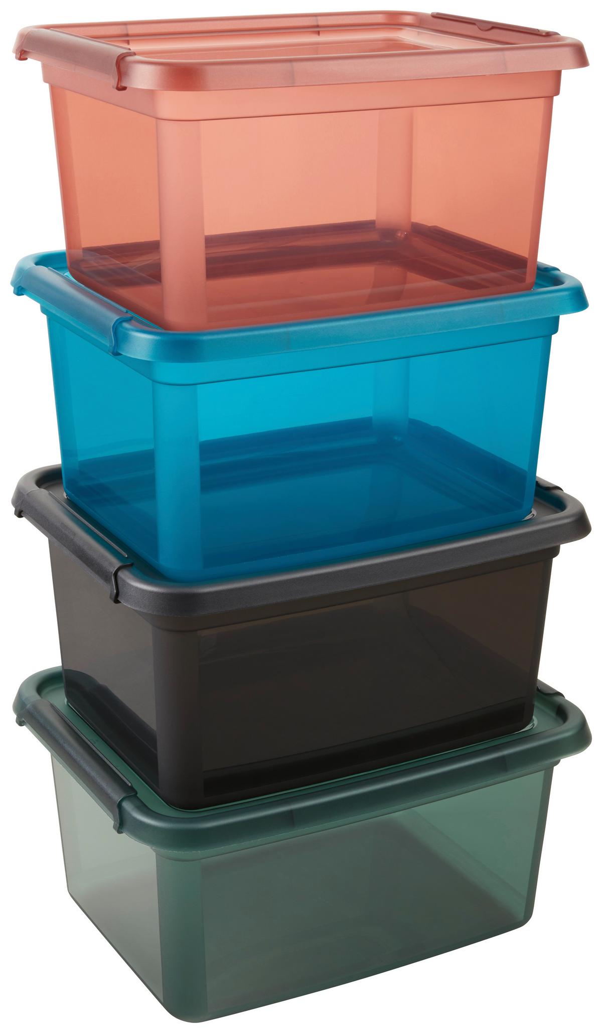 Aufbewahrungsdose Anita - Blau/Schwarz, Basics, Kunststoff (28/38/22,5cm) - Luca Bessoni