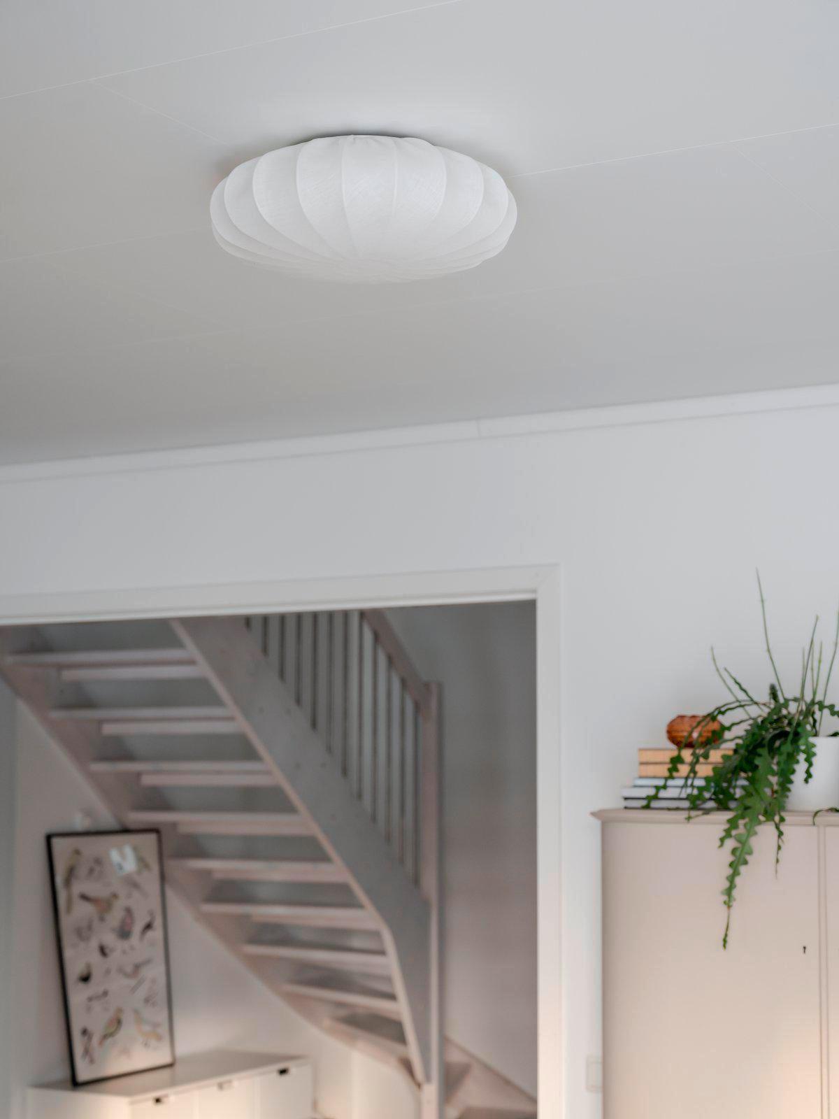 Deckenleuchte Plafond Weiß D: 42 cm - Weiß, Trend, Textil (42/18cm)