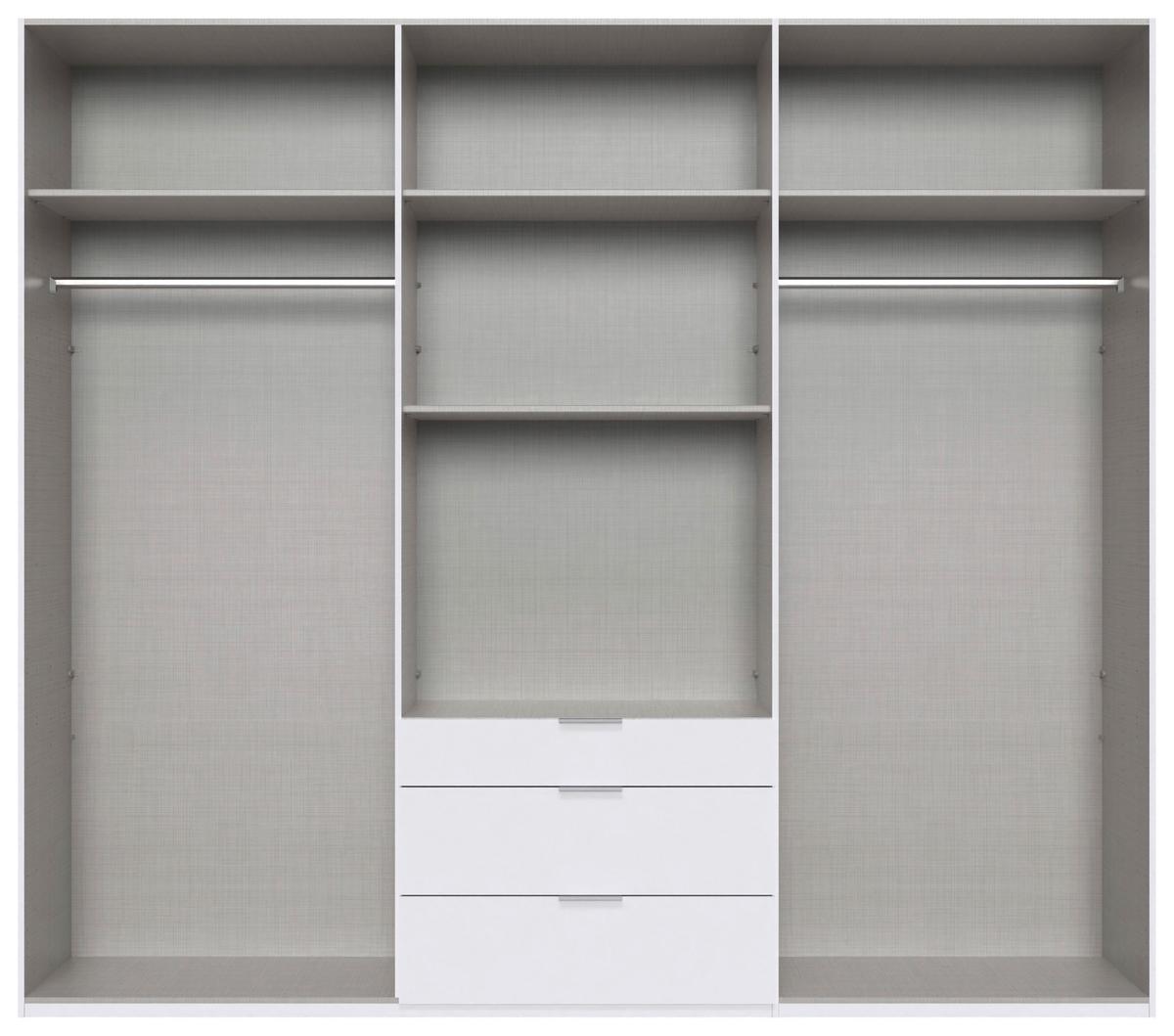 Drehtürenschrank New York Graphitfarben B:270cm - Graphitfarben, MODERN, Glas/Holzwerkstoff (270/236/58cm) - MID.YOU