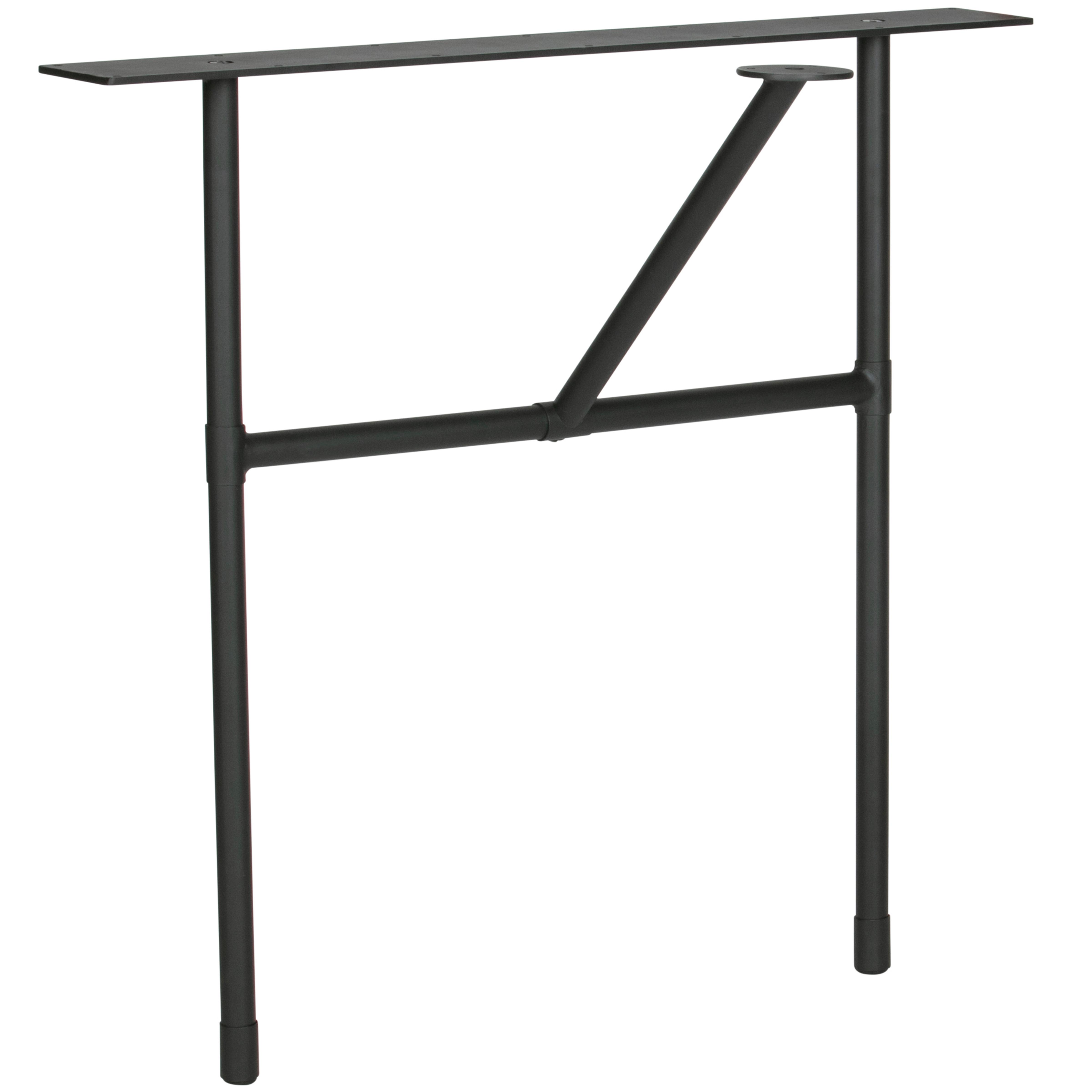 TISCHGESTELL Tablo Schwarz B: 79cm - Schwarz, MODERN, Metall (79/72/36cm) - Livetastic
