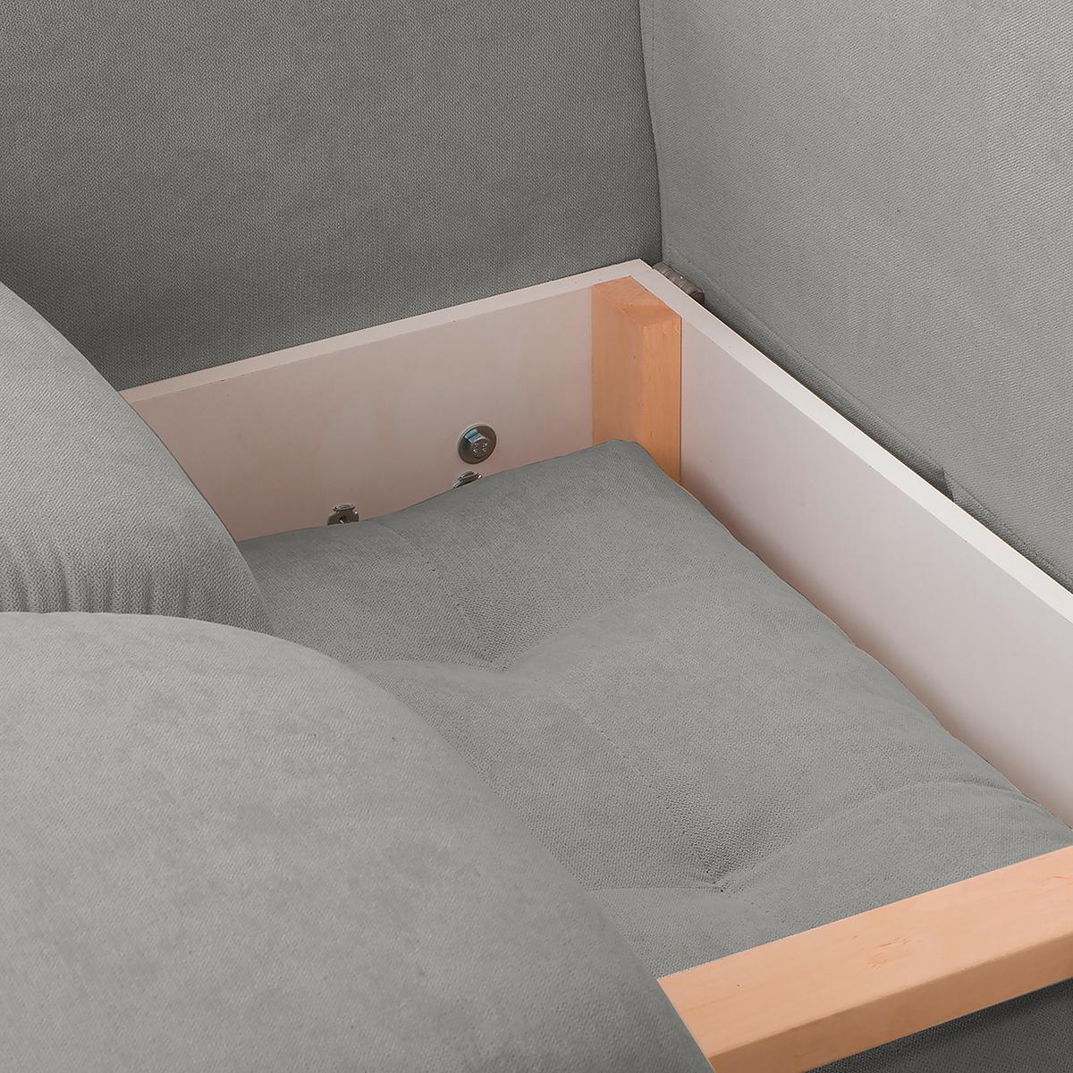 Ecksofa Azzuro Grau S: 256x175 Cm - Silberfarben/Grau, Design, Textil (256/175cm) - Livetastic