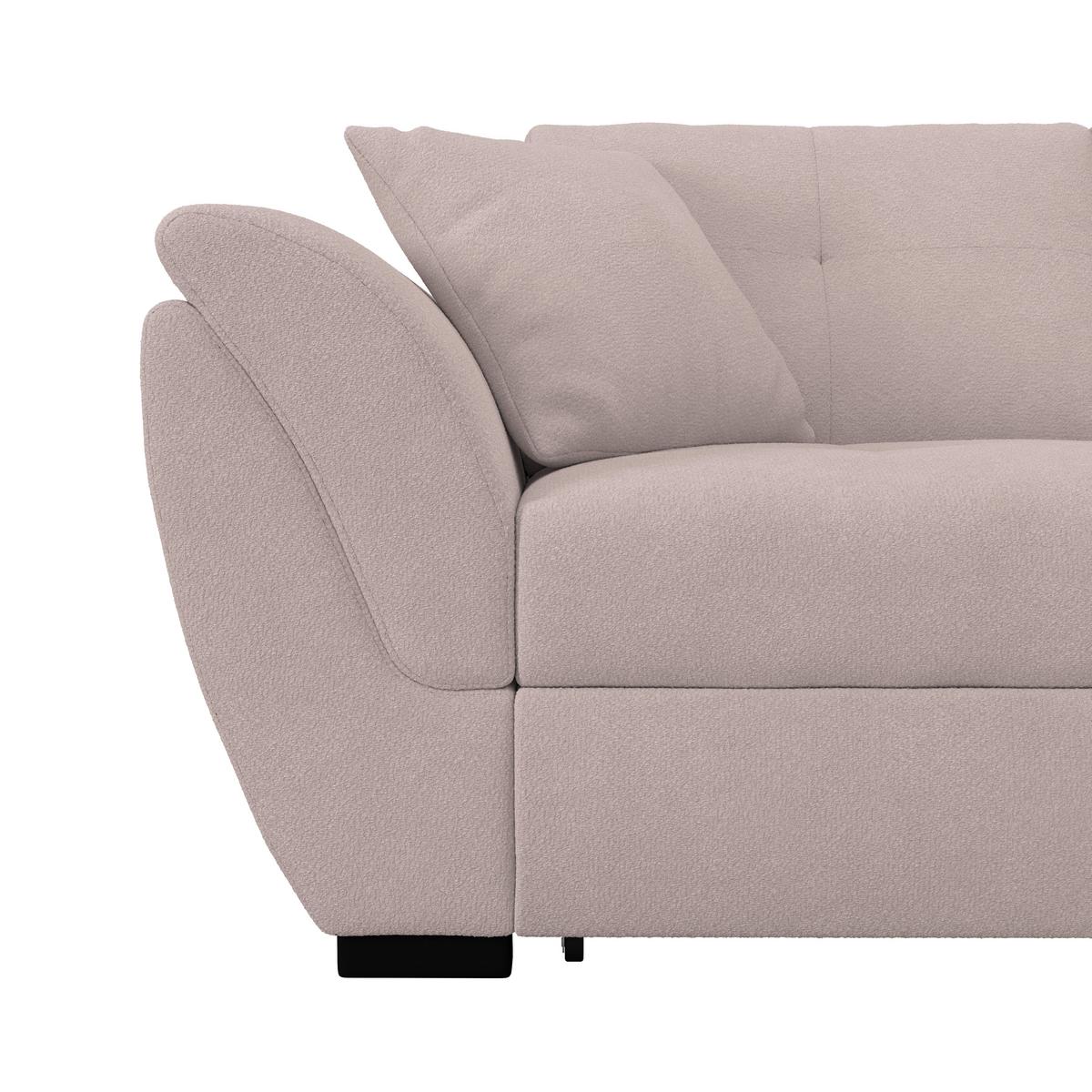 Rohová sedačka BERISSO, pravá, šedobéžová tk. VINCI - černá/šedobéžová, Konvenční, textil (278/187cm) - Ondega