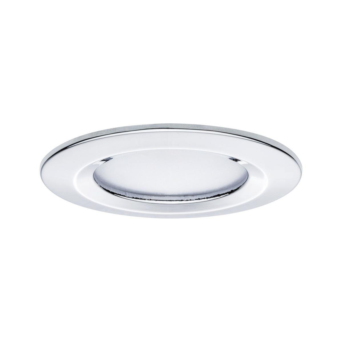 LED-Deckenleuchte Ø 7,8 cm 3er-Set Alufarben Rund - Chromfarben/Alufarben, Basics, Metall (7,8cm) - Paulmann