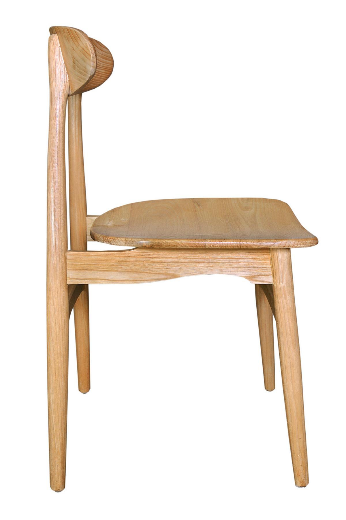 Stuhl Scandi Holz Naturfarben, B: 53 Cm - Naturfarben, ROMANTIK / LANDHAUS, Holz (53/80/45cm)