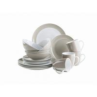 Kombiservice Beige 4 Personen 16-Teilig - Beige, Basics, Keramik - Mäser