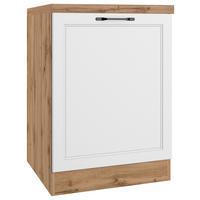 Küchenunterschrank Meran B: 60 cm Weiß/Eiche Dekor - Eiche Wotan/Weiß, LIFESTYLE, Holzwerkstoff (60/86/60cm) - Held