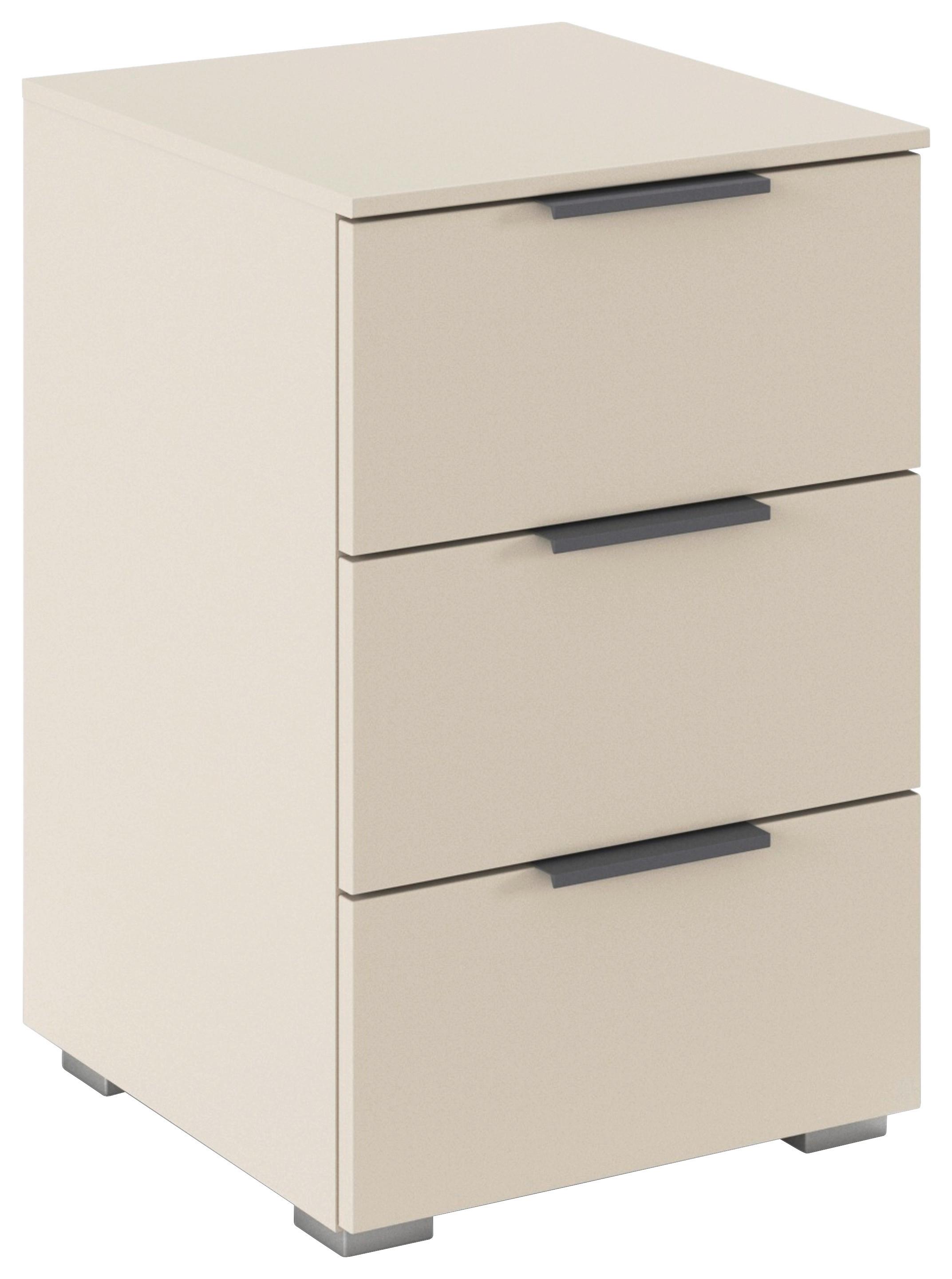Nočný stolek ALABAMA SUPER - šedá/šampaňská, Trend, kov/kompozitní dřevo (40/61/42cm)
