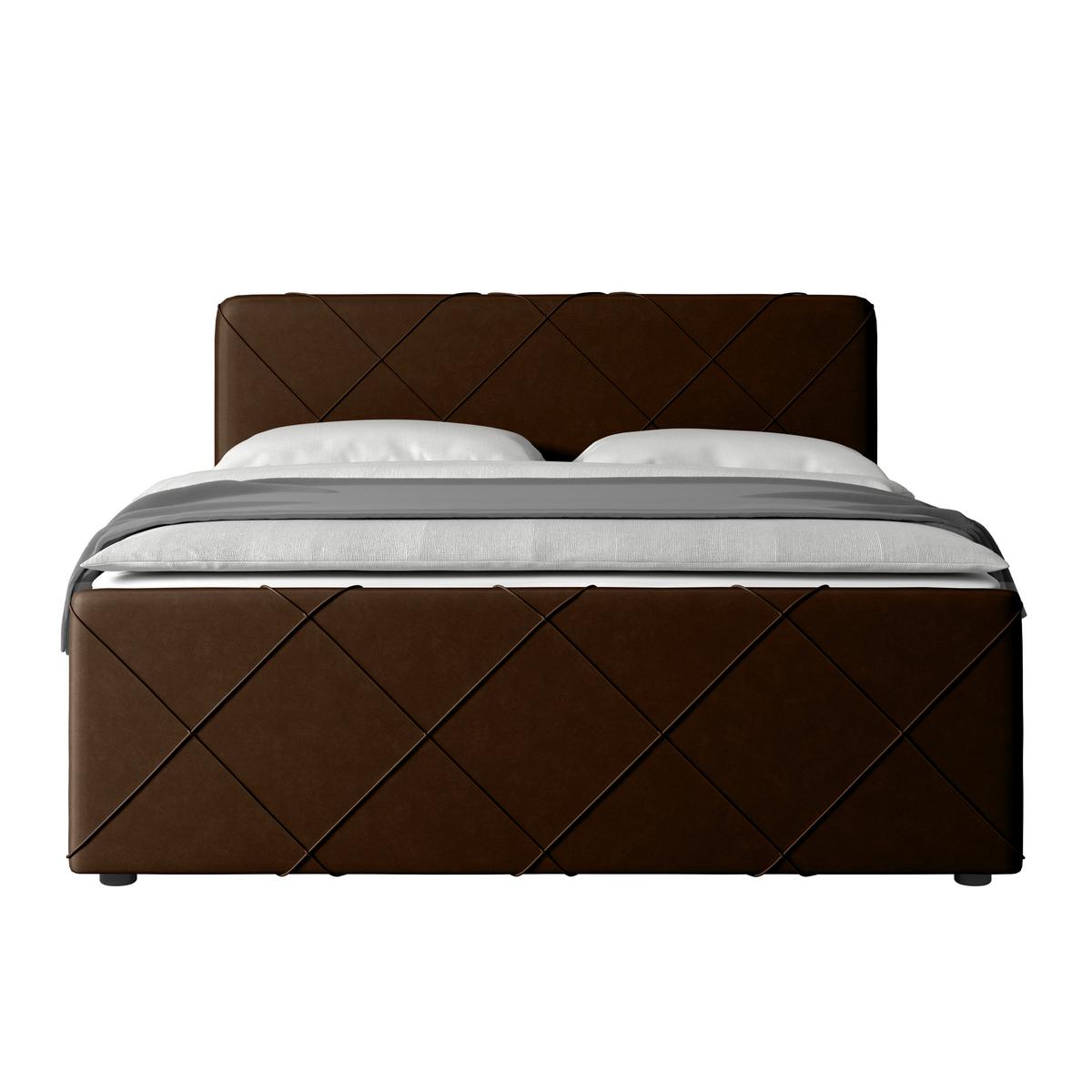 Boxspringbett mit Bettkasten Cordoba 180x200 cm Braun - Schwarz/Braun, MODERN, Holz/Textil (180/200cm) - MID.YOU