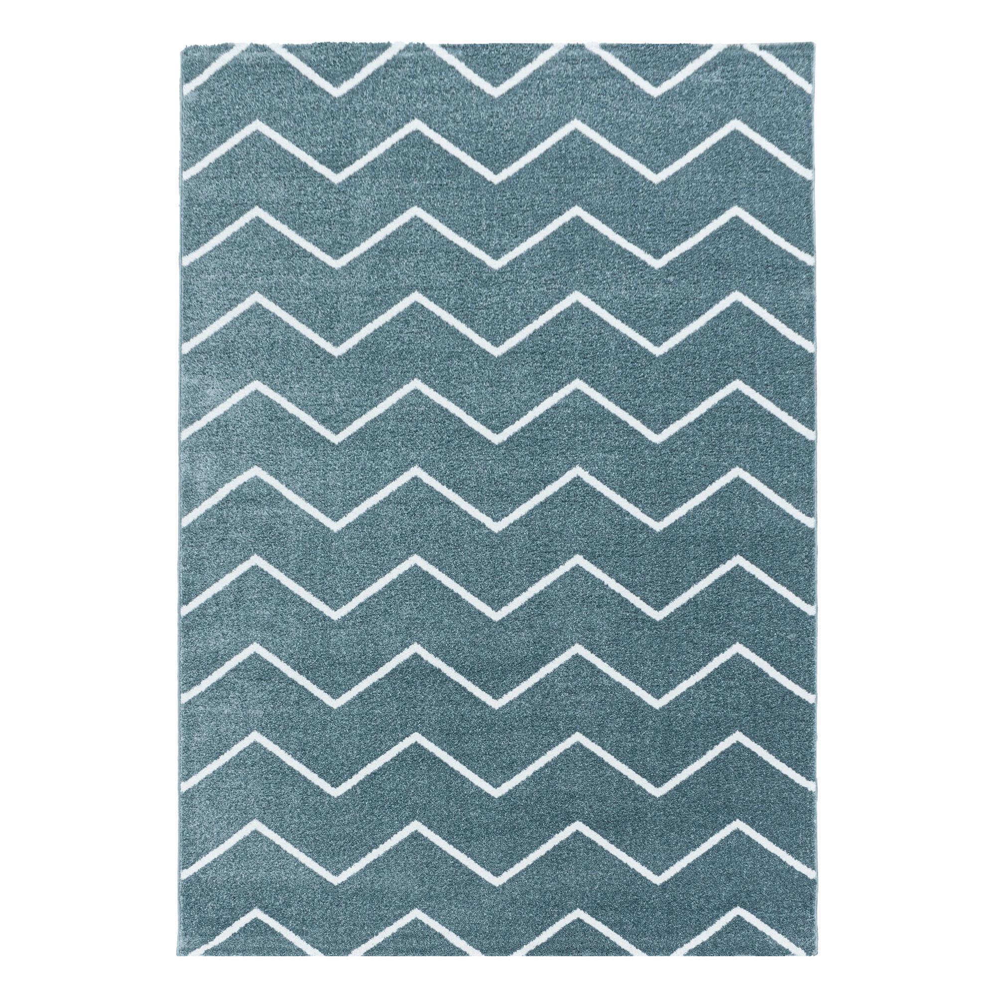 Teppich Läufer Blau Rio 80x250 cm - Blau, Basics, Textil (80/250cm)