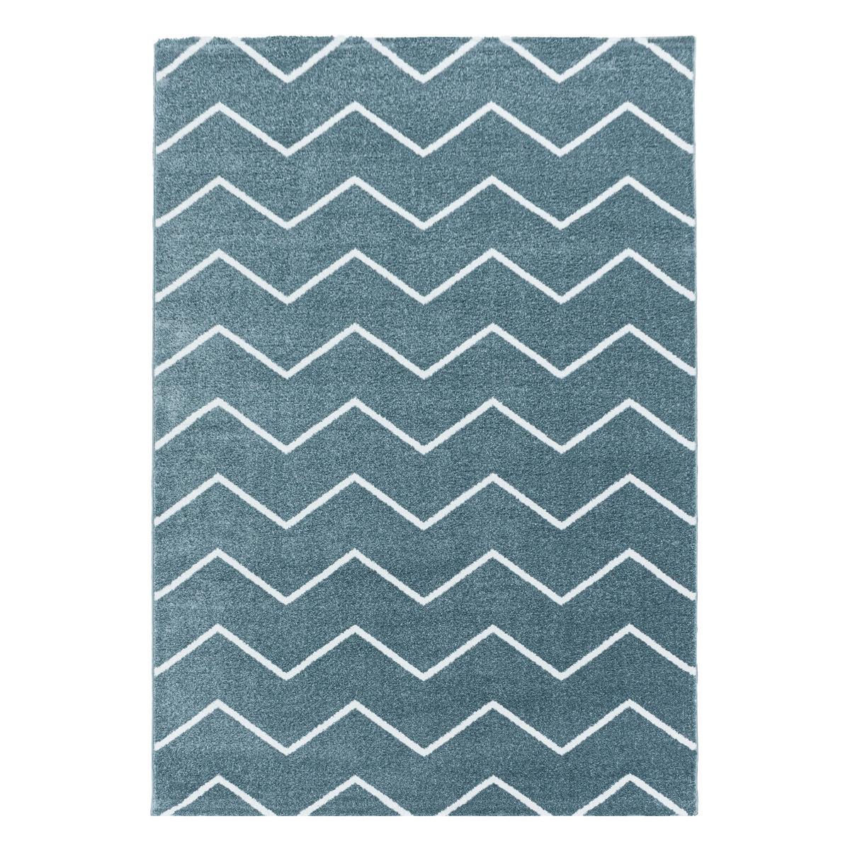 Teppich Läufer Blau Rio 80x250 cm - Blau, Basics, Textil (80/250cm)