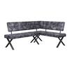 Eckbank Anthrazit Webstoff Donna 200x150 cm - Anthrazit/Schwarz, MODERN, Textil/Metall (200/150cm)