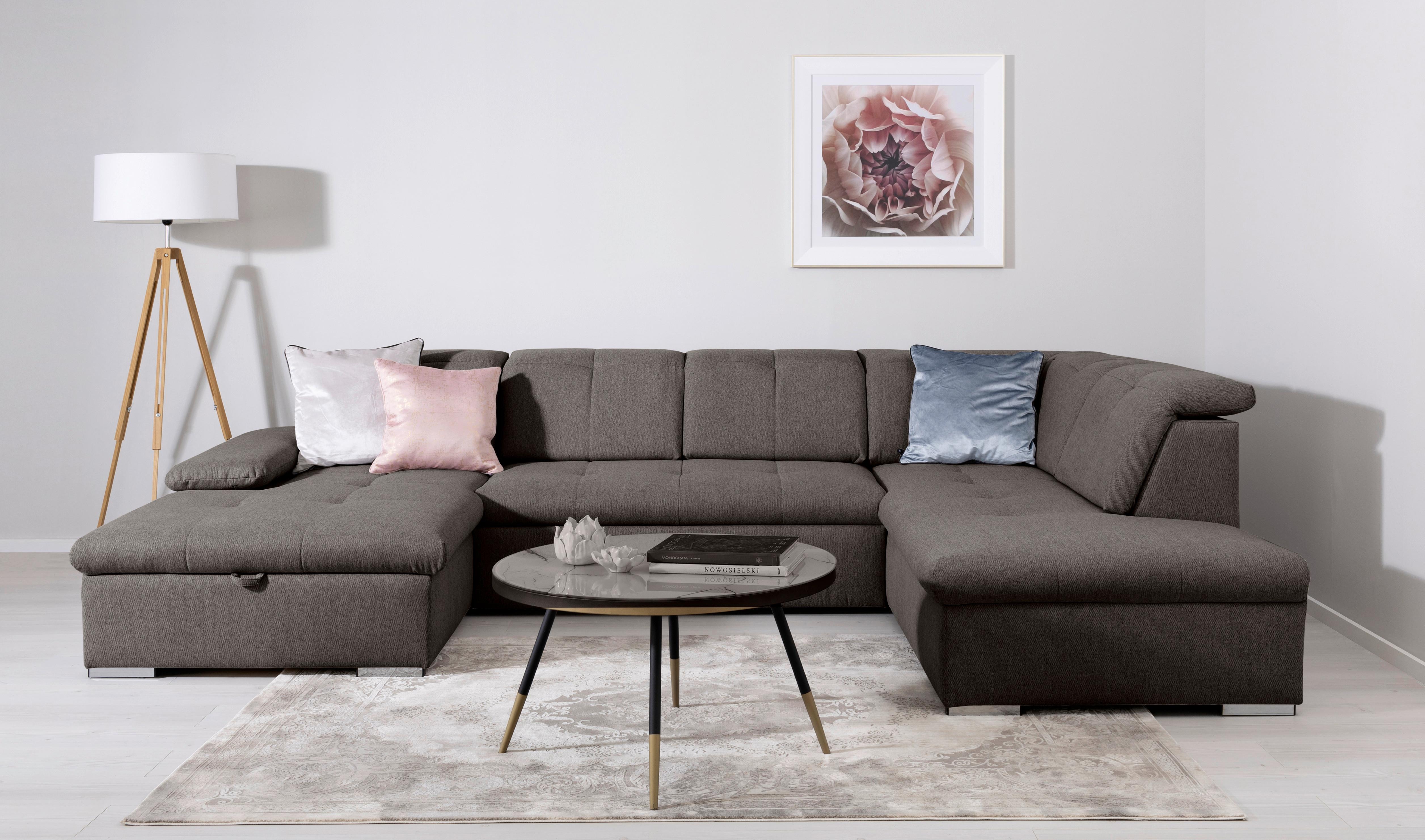 Wohnlandschaft Ramzes Grau U: 173x328x215 cm - Grau, Design, Textil (173/328/215cm) - MID.YOU