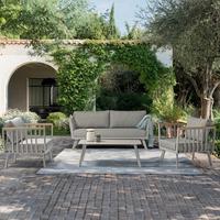 Loungegarnitur Gondola - Taupe/Grau, MODERN, Kunststoff/Textil (175/70/72cm) - Acamp