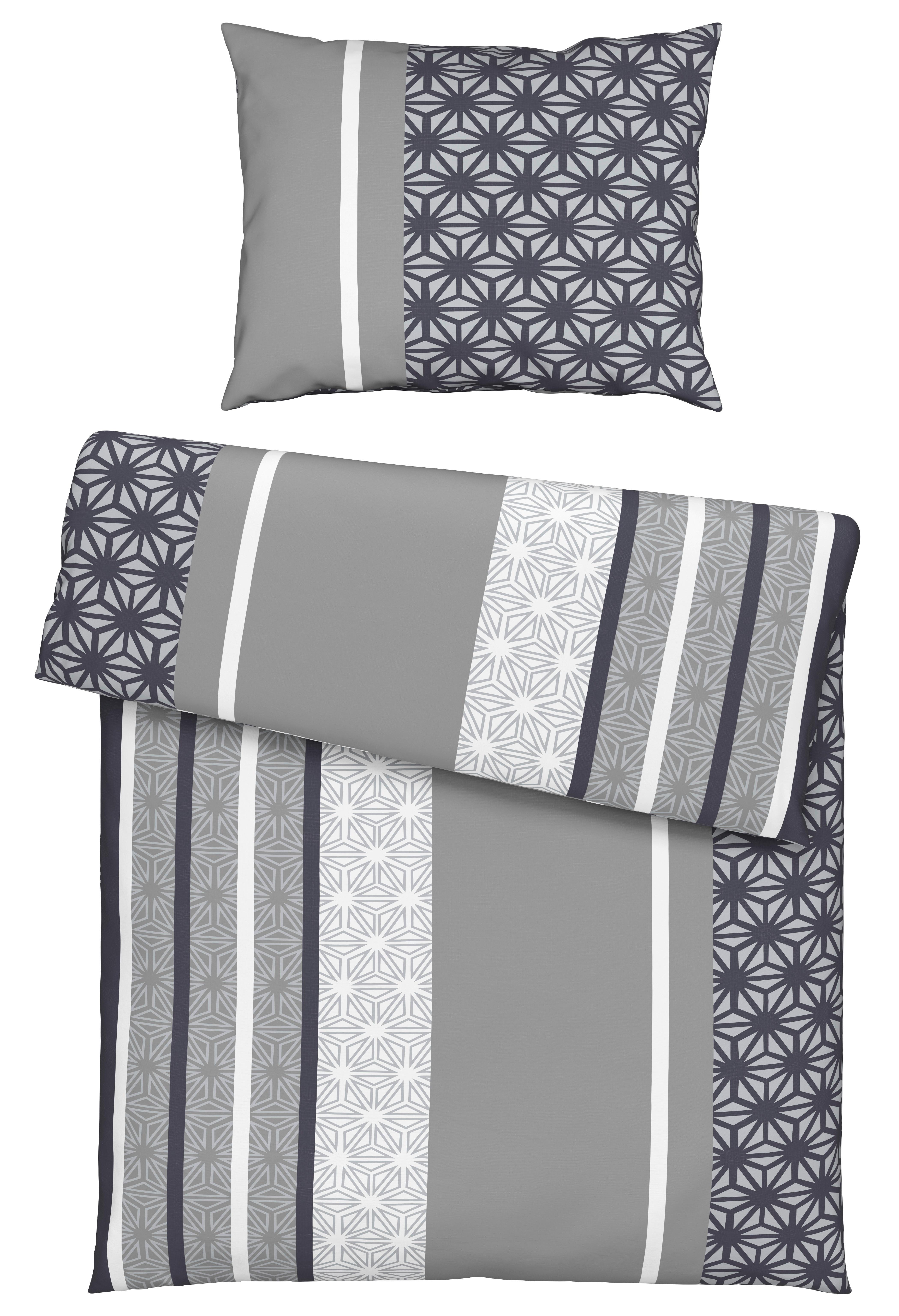 Povlečení Sara, 70/90 140/200cm, šedá - šedá, textil (140/200cm) - Based