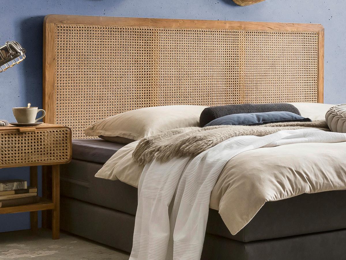 KOPFTEIL Naturfarben B: 220cm - Naturfarben, Basics, Holz (220/120/4cm) - Livetastic