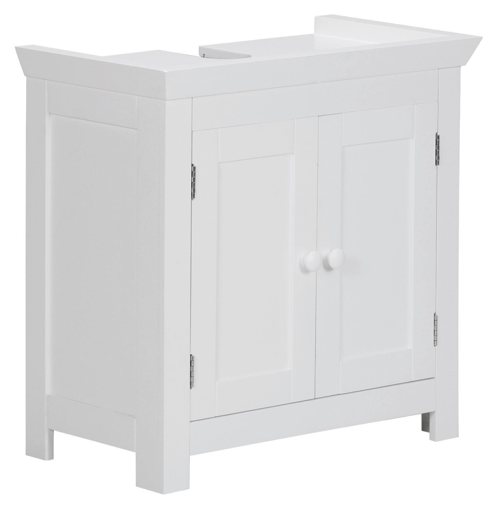 Waschbeckenunterschrank Wl1 B: 57 cm Weiß