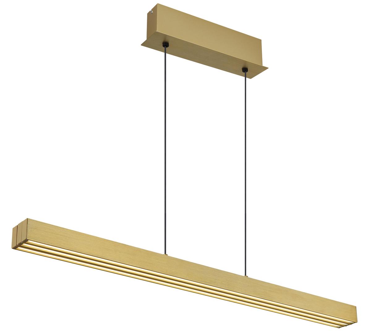 Hochvoltleuchte ca. 150x7,5x150 cm, 230V - Messingfarben/Opal, Design, Kunststoff/Metall (150/7,5/150cm) - Globo
