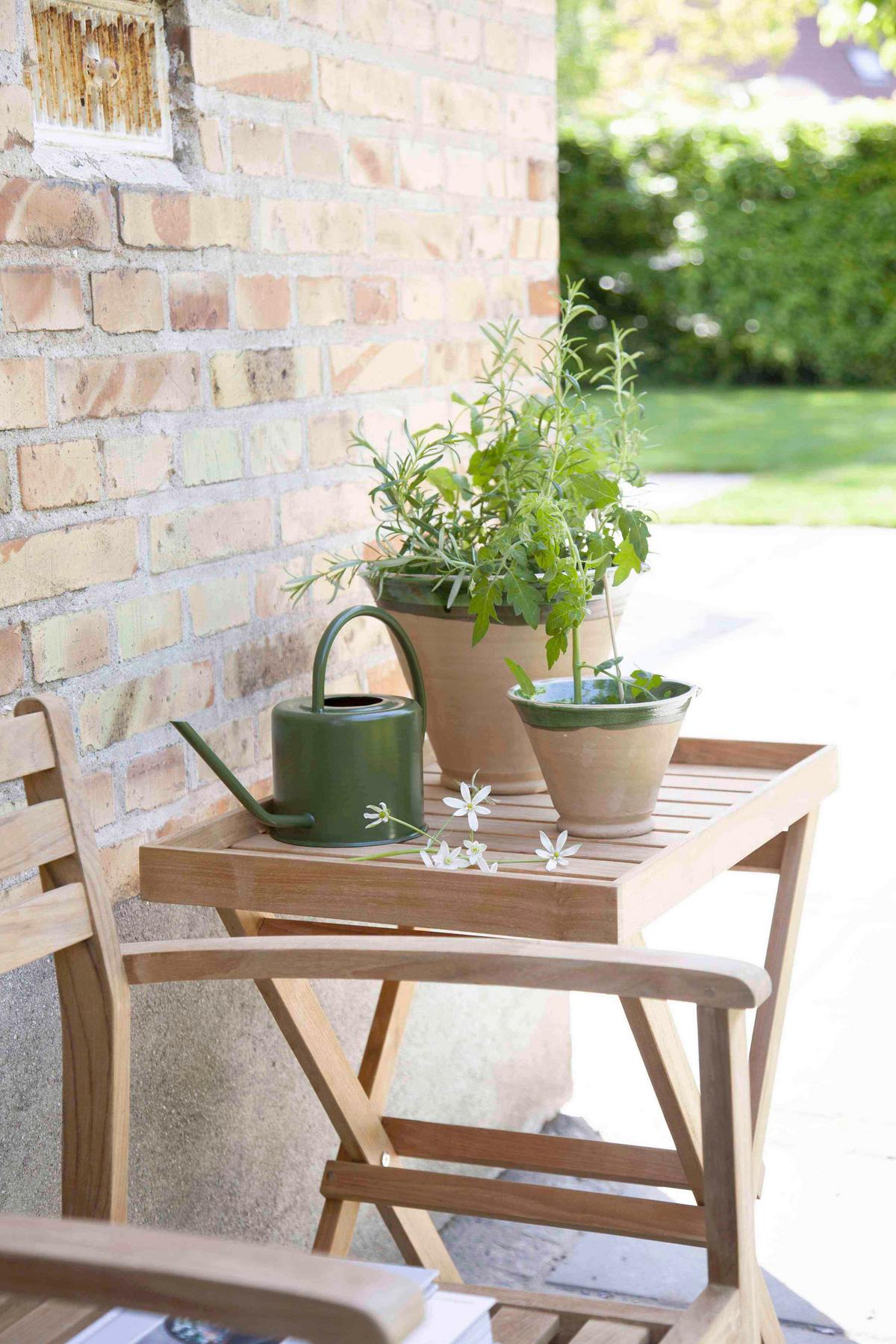 Gartentisch klappbar Tray Table Teakholz L 60 cm - Teakfarben, KONVENTIONELL, Holz (60/40/65cm) - MID.YOU