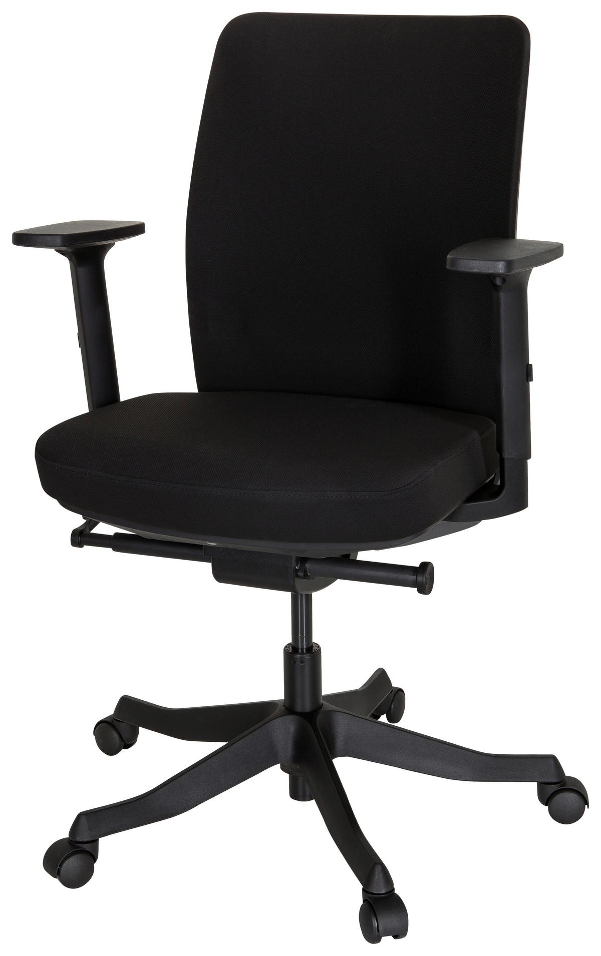 Drehstuhl Senator Schwarz - Schwarz, MODERN, Kunststoff/Textil (68/111/60cm) - MID.YOU