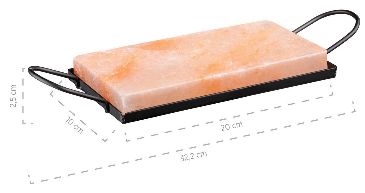 Mäser Heißer-salzstein B: 32,2 Cm Rosa Schwarz - Schwarz/Rosa, Trend, Stein (32,2/2,5/10cm) - Mäser