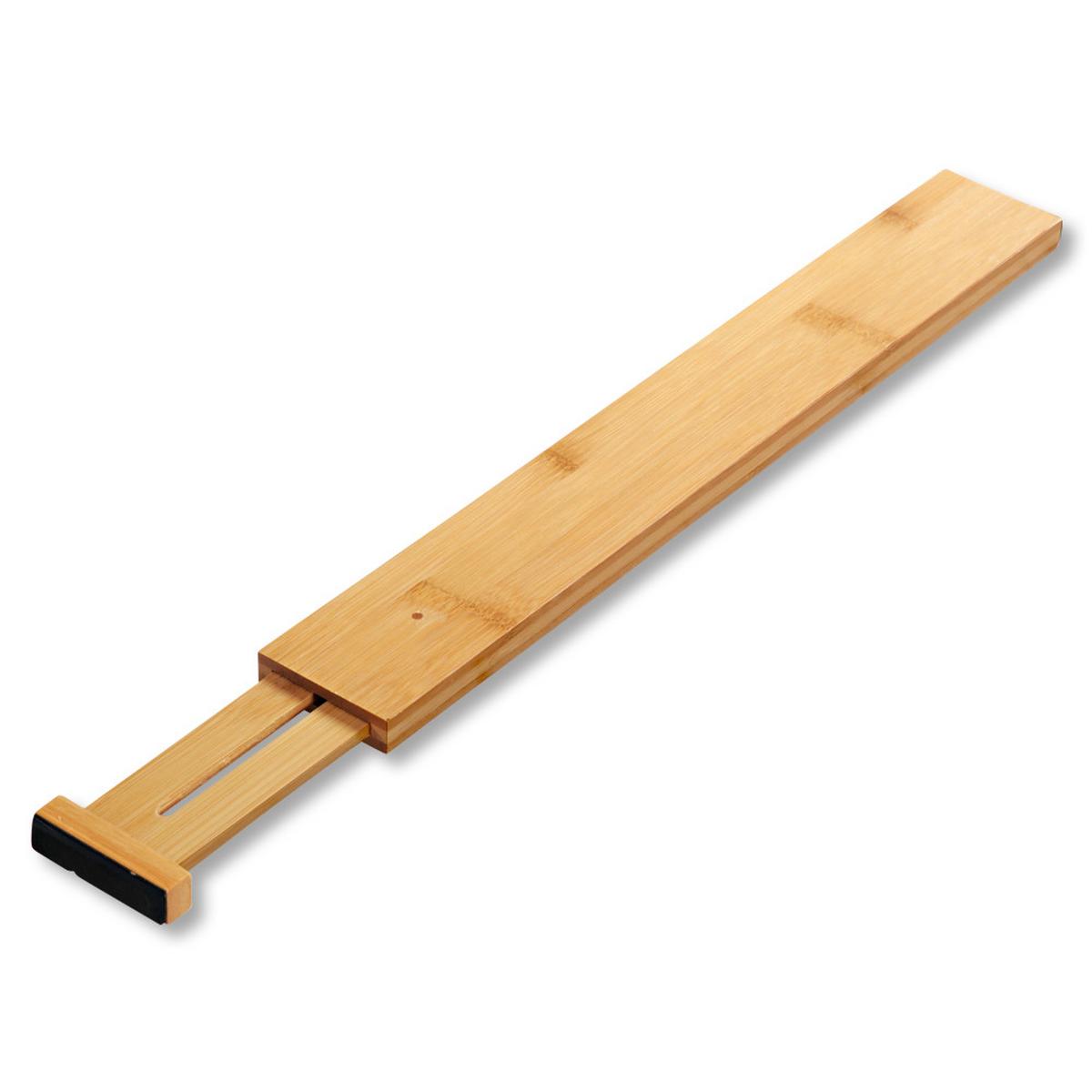 Schubladenteiler Bambus 4tlg Echtholz Variabel Ausziehbar - Naturfarben, Basics, Holz (57/14/4,2cm) - Kesper