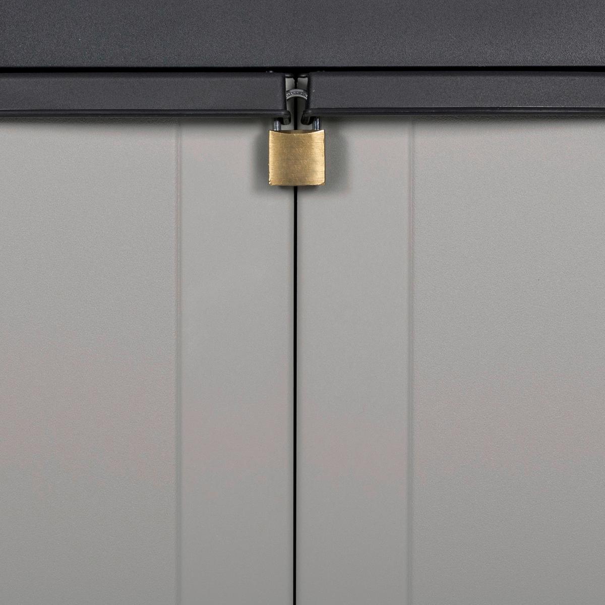 Werkzeugschrank Bio Midi Klein 65x85x37 cm versperrbar - Hellgrau/Schwarz, Basics, Kunststoff (65/85/37cm)