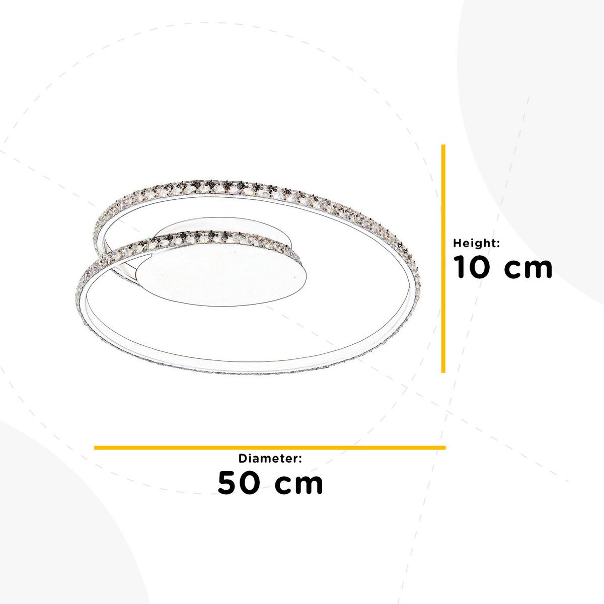 LED-Deckenleuchte 5052/Plb - Weiß, Design, Metall (50/10/43cm)
