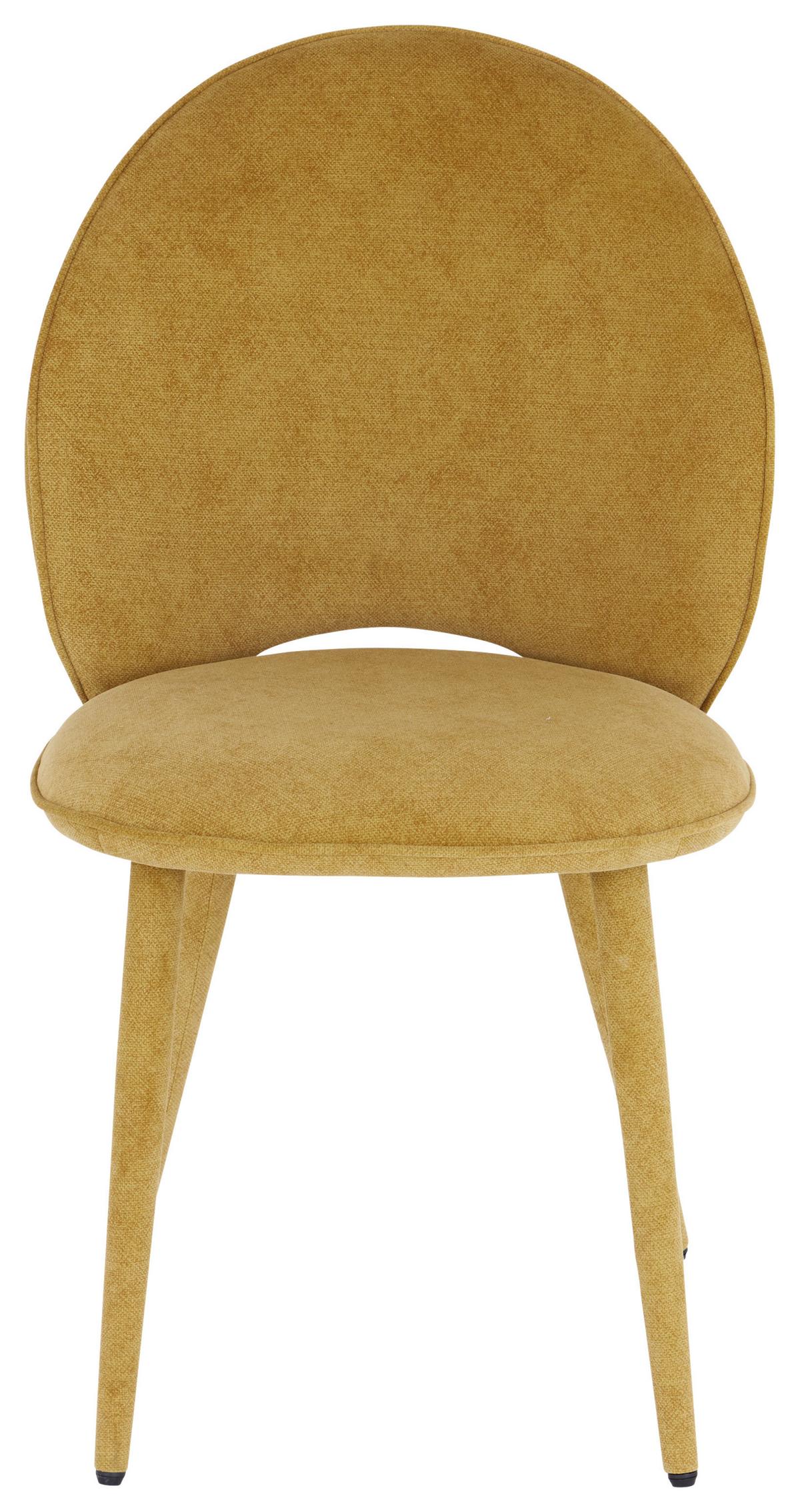 Stuhl Lavik - Gelb, MODERN, Holz/Textil (50/87/58,5cm) - Livetastic