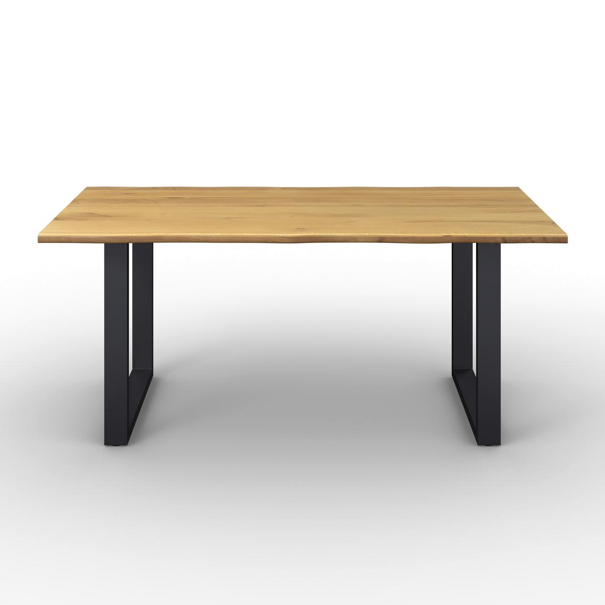 Jídelní stůl Jackie, š: 180 cm - černá/barvy dubu, Moderní, kov/dřevo (180/90/76cm) - Bessagi Home