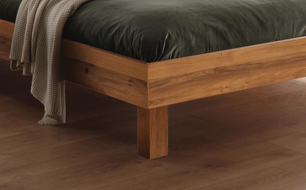 Bett Rapallo, Wildeiche 120x200 cm - Wildeiche/Eichefarben, Natur, Holz (120/200cm) - Hasena